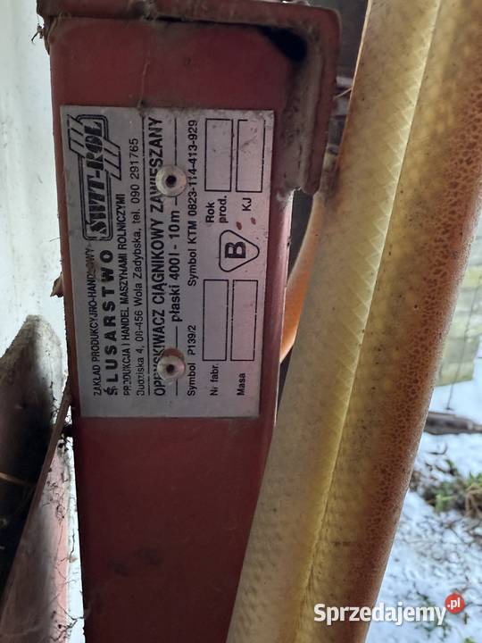 Opryskiwacz ciagnikowy zawieszany 400L nieuszkodzony Zawieszane Lublin sprzedam