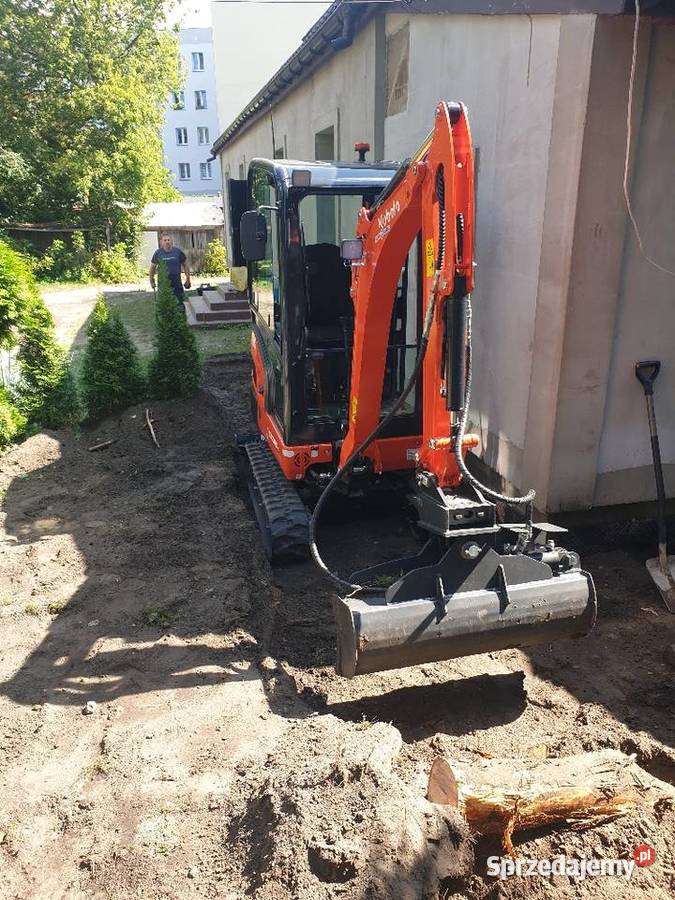 Minikoparka usługi pracę ziemne Białystok