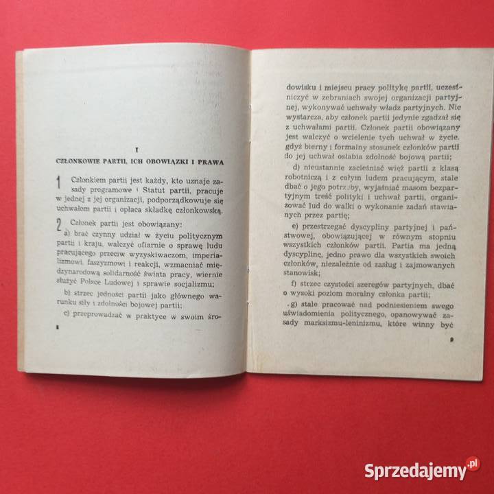 1950 Statut PZPR zachodniopomorskie