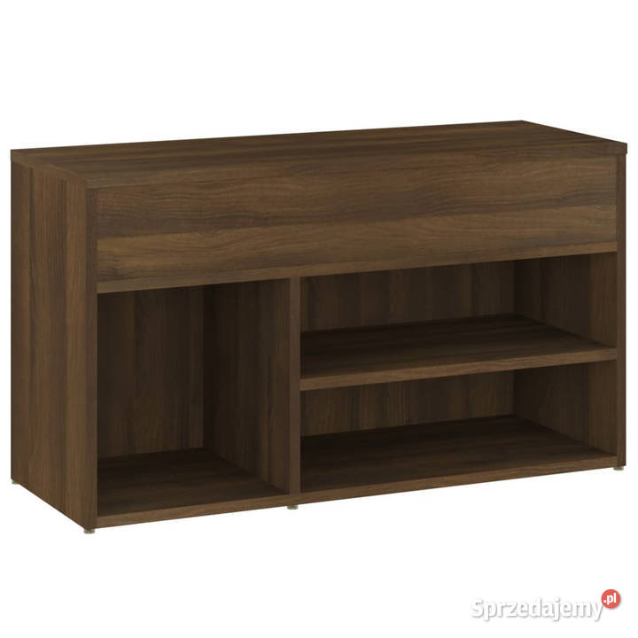 Ławka z miejscem na buty brązowy dąb 80x30x45