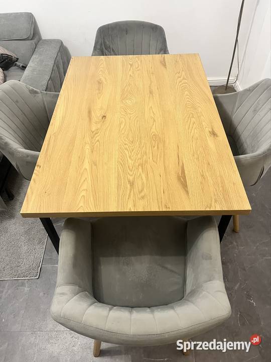 Stół loftowy do salonujadalni z 4 krzesla Lubań sprzedam