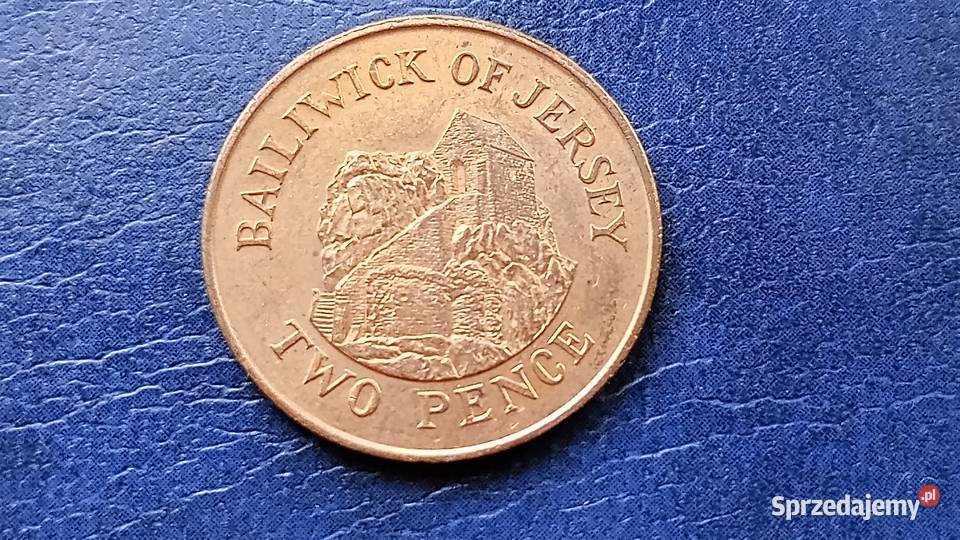 Stare monety 2 pens 1990 Jersey sprzedam