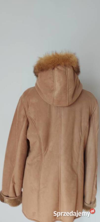 Beżowy kożuszek sztuczne futro xxl Tychy