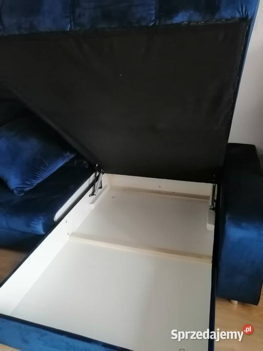 Narożnik z funkcją spania aksamit mazowieckie