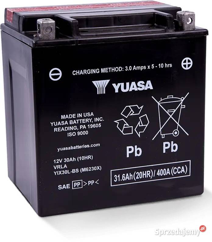 Akumulator 316Ah 400A motocyklowy YUASA YIX30LBS Gorzów Wielkopolski