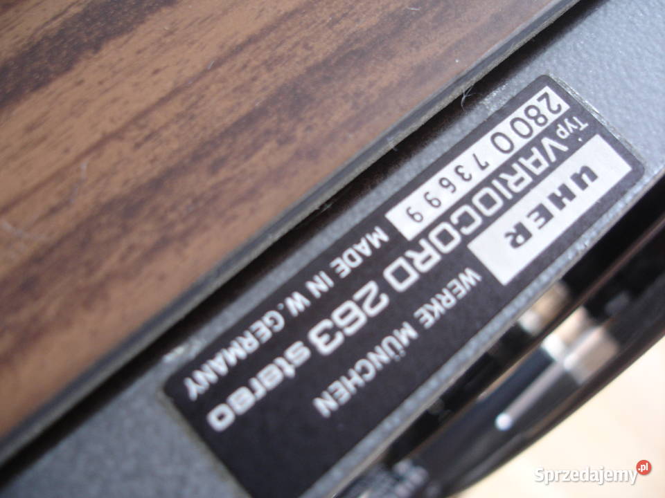 Magnetofon szpulowy UHER VARIOCORD 263 Zielona Góra