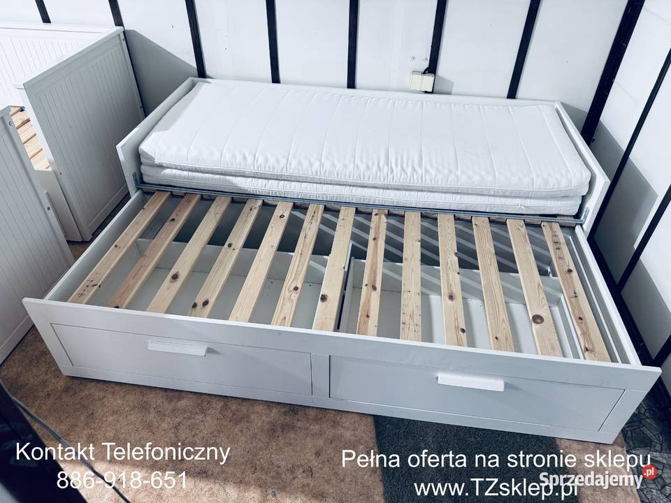 IKEA BRIMNES Łóżko Leżanka z 2 szufladami 2 Rybnik