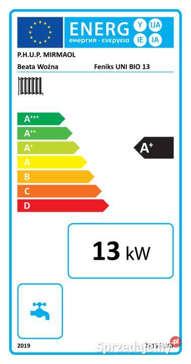 Kocioł piec co 13kW na pellet do 160m2 5 klasa sprzedam