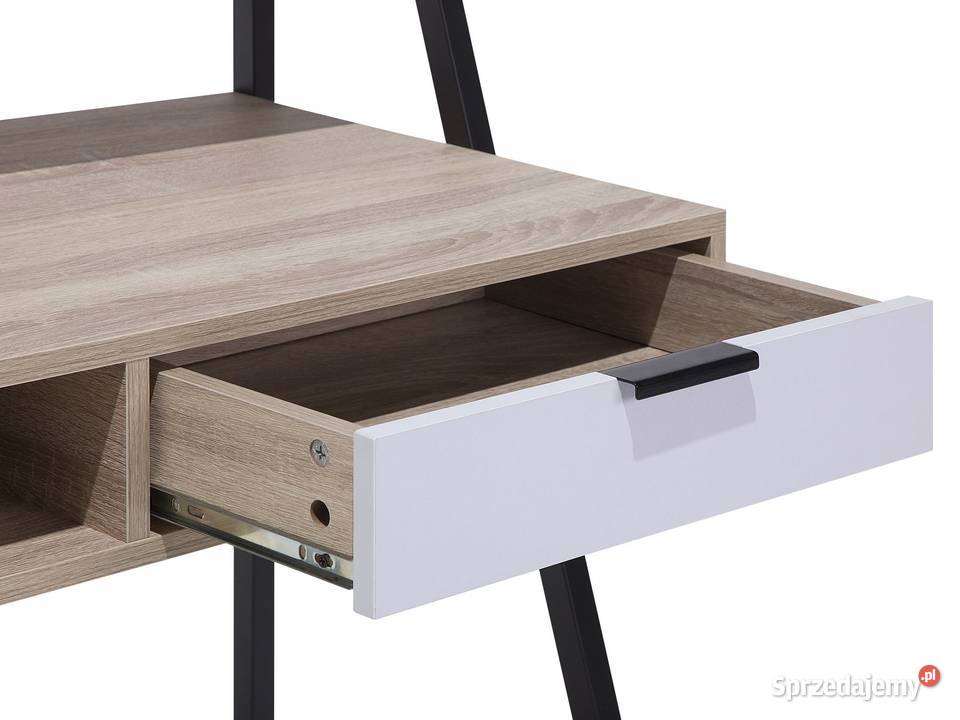 Biurko Jasnobrązowy 100 50 ze schowkiem Świdnica