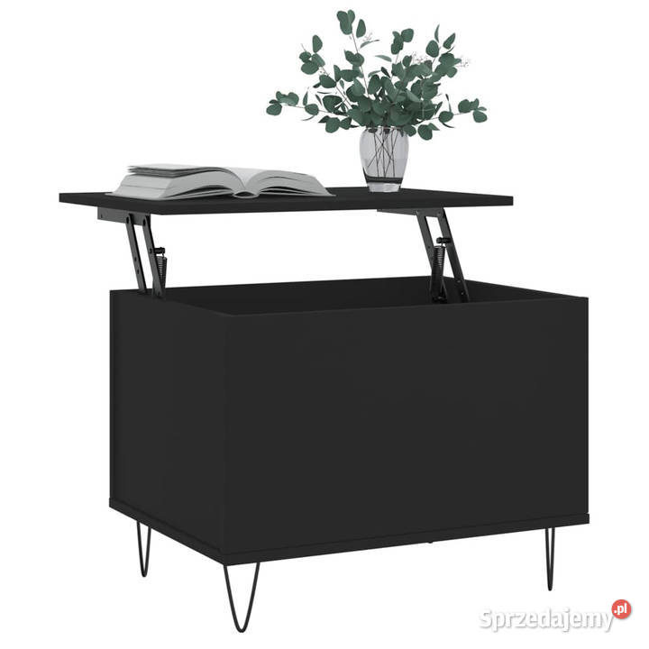 Stolik kawowy czarny 60x445x45 materiał