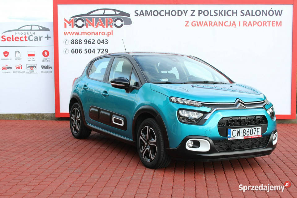 Citroen C3 Shine Salon Polska 1właściciel światła LED kujawsko-pomorskie