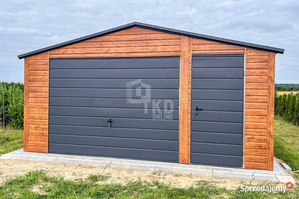 Garaż blaszany 5x5m Brama uchylna drzwi 2x okno Kraków