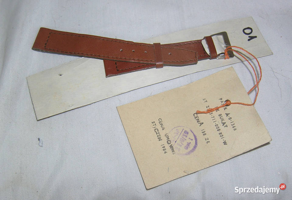 pasek do zegarka z metką vintage PRLDvin dolnośląskie Bartków