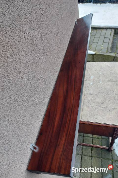 Stara solidna półka duża 1505 rzeźbienia ciemny