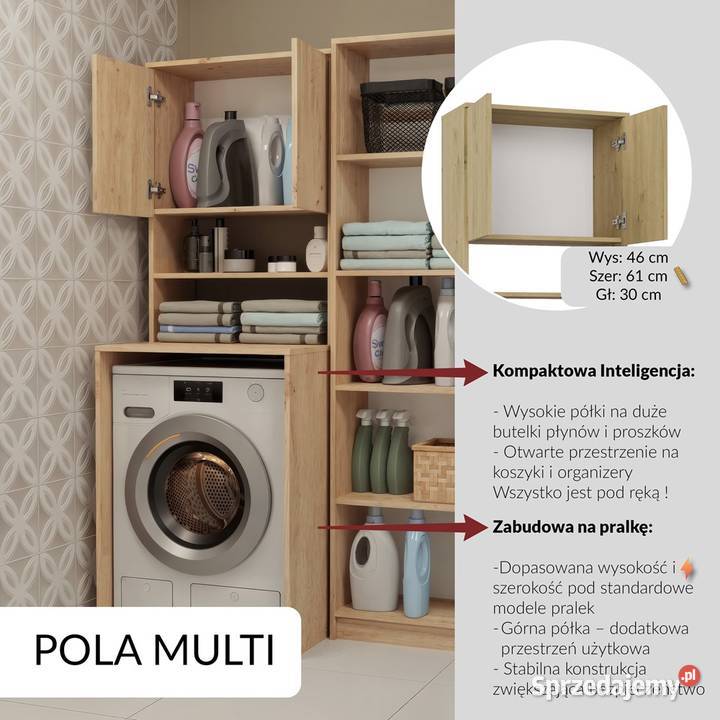 Szafka łazienkowa pralkę POLA MULTI