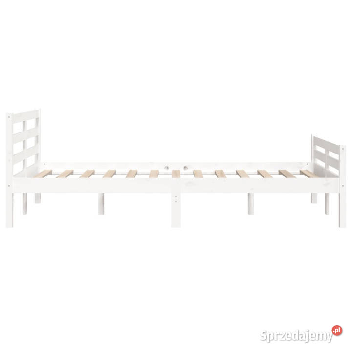 Rama łóżka biała lite drewno 140 x 200 WM814820 Łóżka