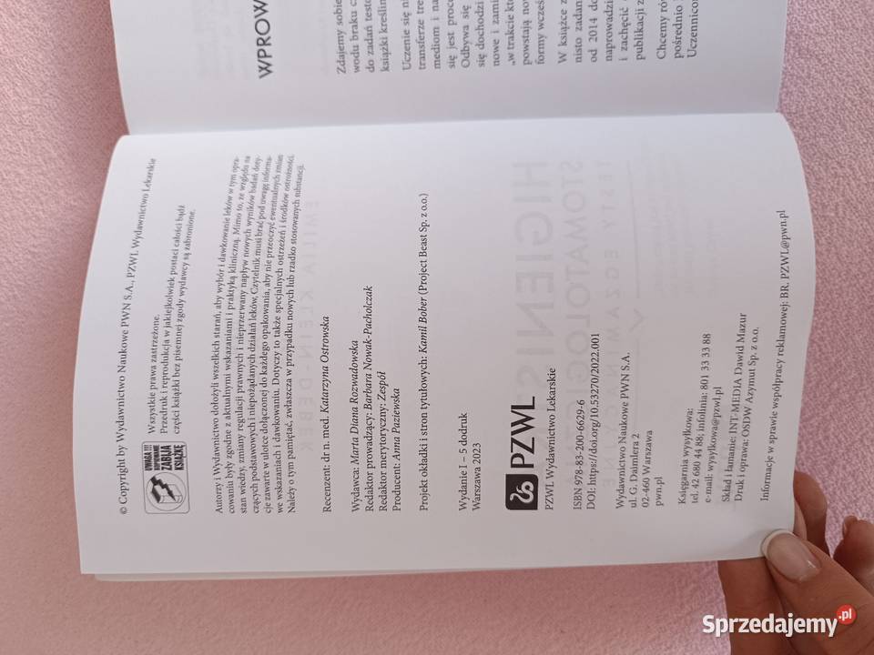 Książka higienistka stomatologiczna Książki naukowe i popularnonaukowe sprzedam