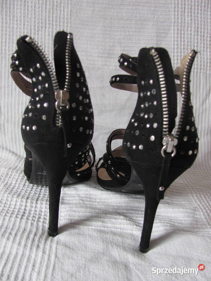 szpilki ZARA czarne z cykoriami r 40 wkładka 26 Zara Zamość sprzedam