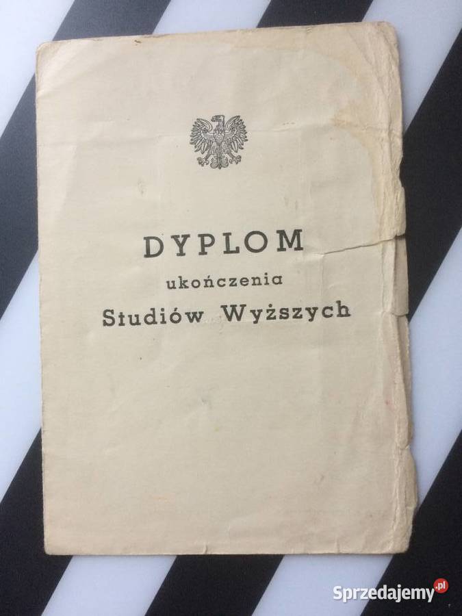 1061 Dyplom Ukończenia Studiów Wyższych Szczecin sprzedam