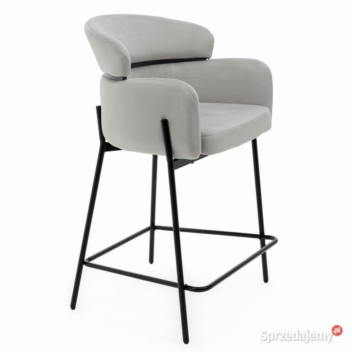 Hoker Tapicerowany Bolzano Jasnoszary Wysyłka