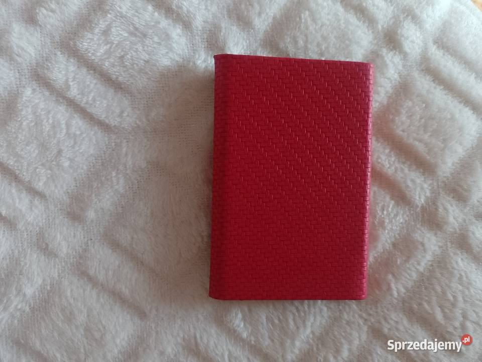 Ekskluzywne czerwone Etui na karty wizytownik małopolskie sprzedam