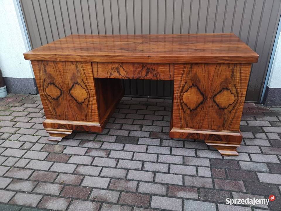 Biurko ARTDECO Orzech Zgrabne Stare Antyk Swarzędz sprzedam