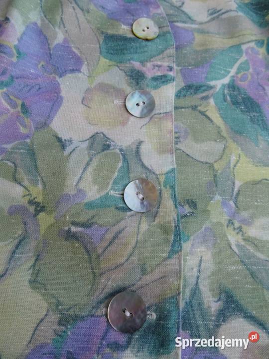 Kamizelka Pastelowa Wiskoza Len 42 44 Rozmiar 42(XL) Nowy Sącz