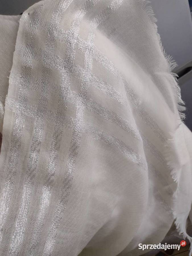 Wełniano jedwabny szal wieczorowy jedwab Kraków