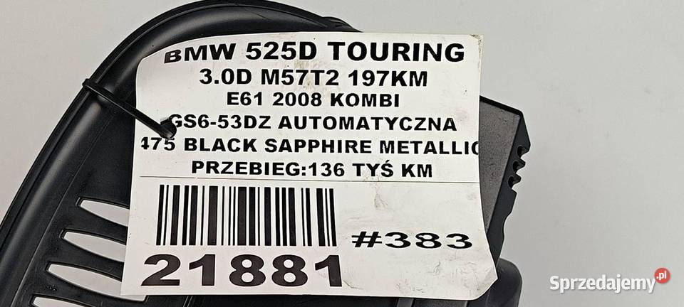 LICZNIK ZEGAR BMW 525D A2C53299838 osobowe Lipno sprzedam