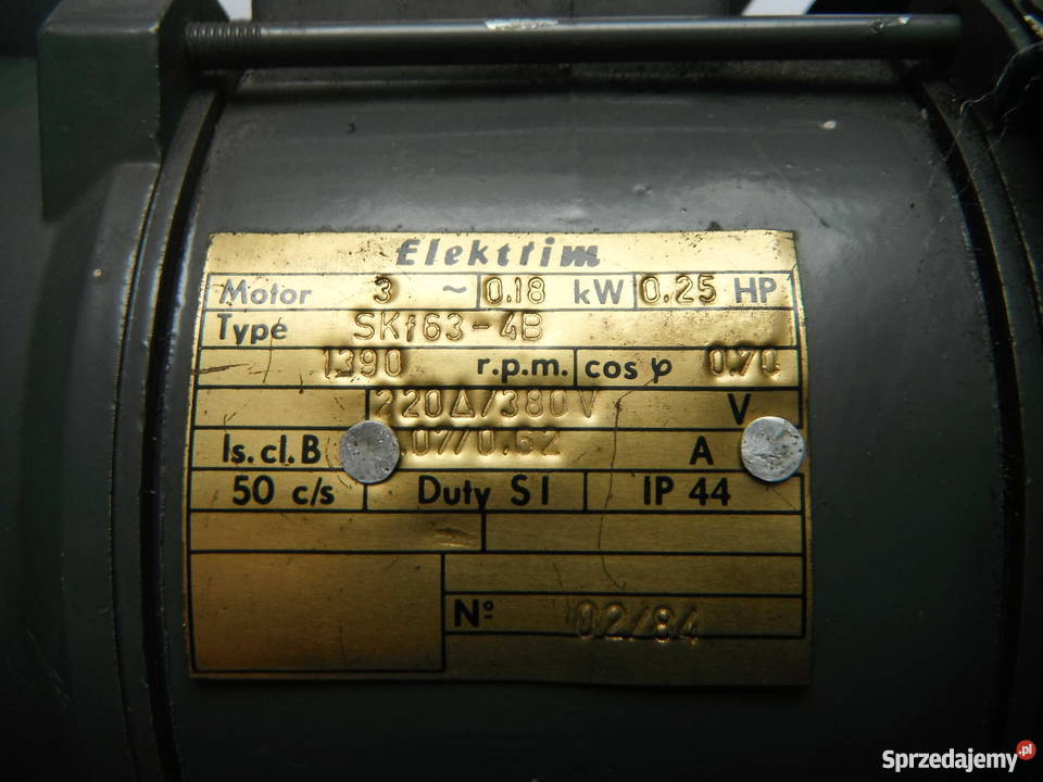 Silnik SKf634B 018kW 1390 obr 220380V Elektrim mazowieckie Chlewiska