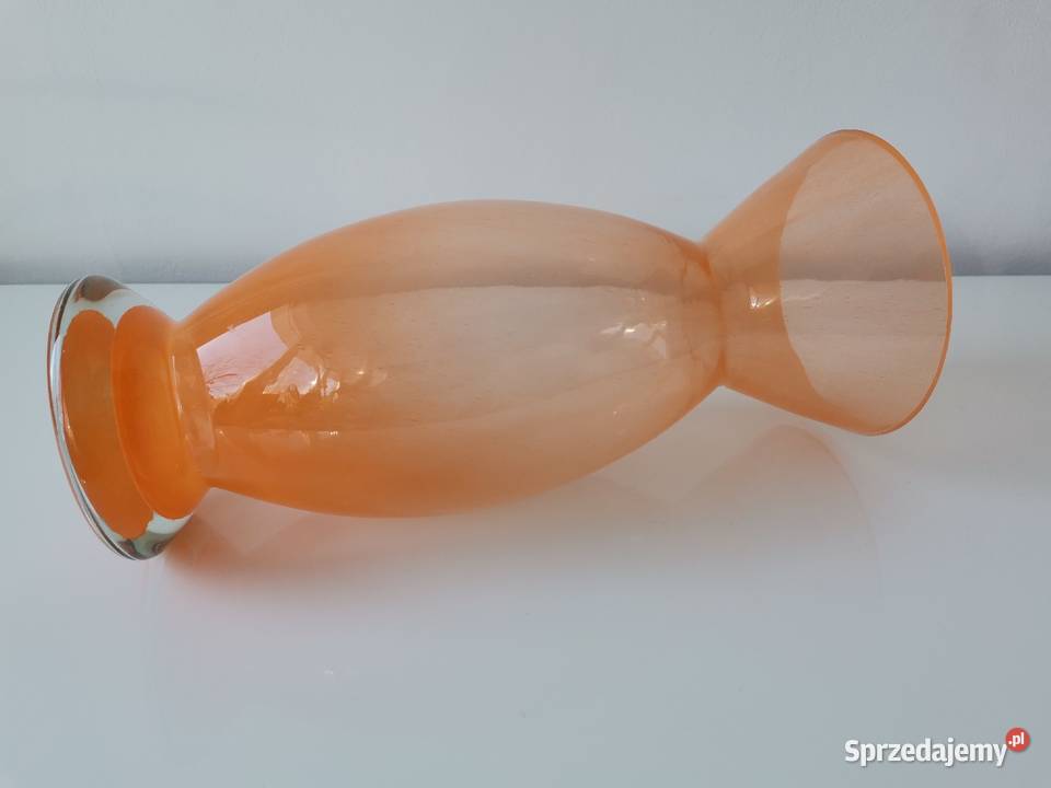 Stary pomarańczowy wazon design PRL sprzedam