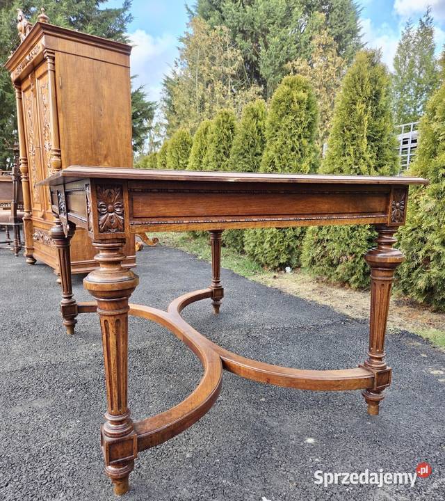 Orzechowy rozkładany stół eklektyczny komplet z Szczecin sprzedam