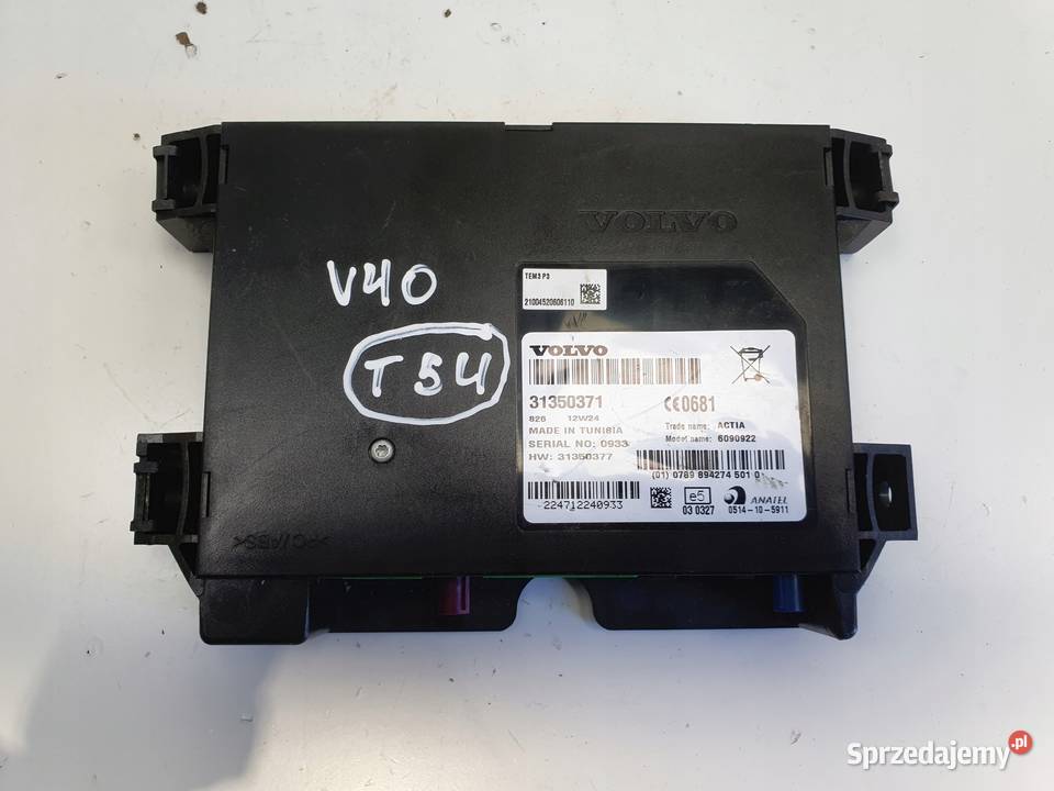 Volvo S60 II V60 MODUŁ TELEFONU Sterownik Pozostałe Janów