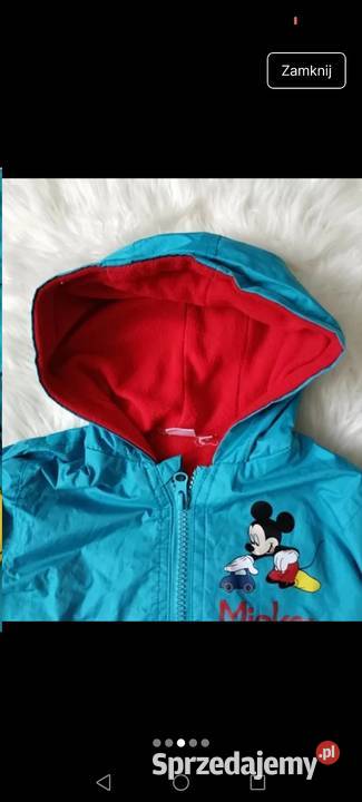 Kurtka z kapturem Disney wiatrówka jesień 68 podkarpackie Krosno
