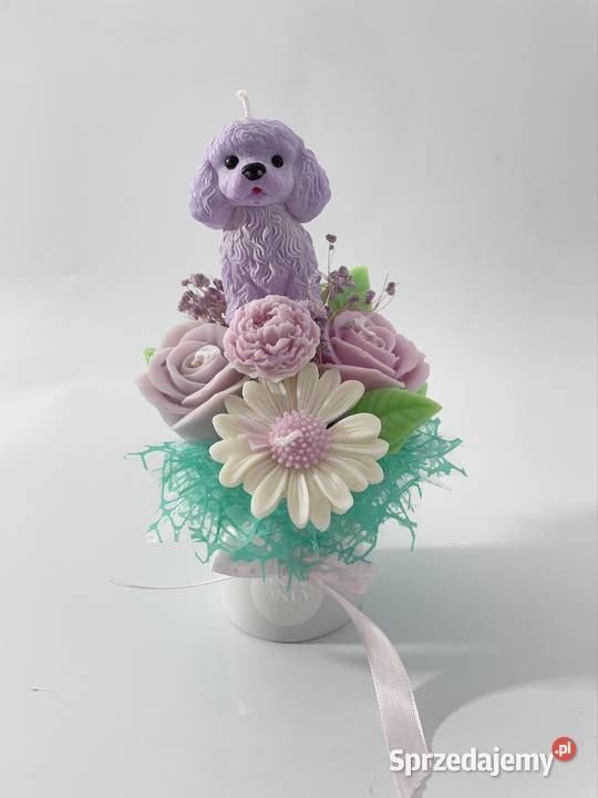 Sprzedam bukiecik z wosku sojowego flower box Kraków