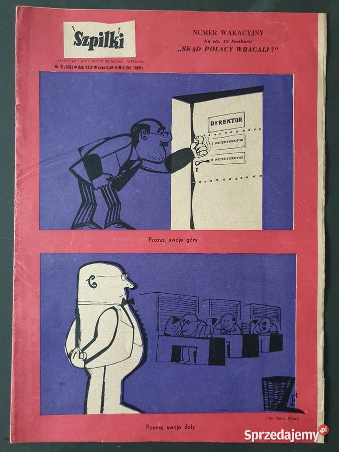 Szpilki Magazyn Satyryczny PRL 8 numerów 1958 Gdynia sprzedam