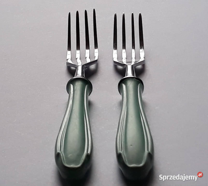 2 Widelce obiadowe BAKELIT Gerlach sztućce PRL śląskie Dąbrowa Górnicza