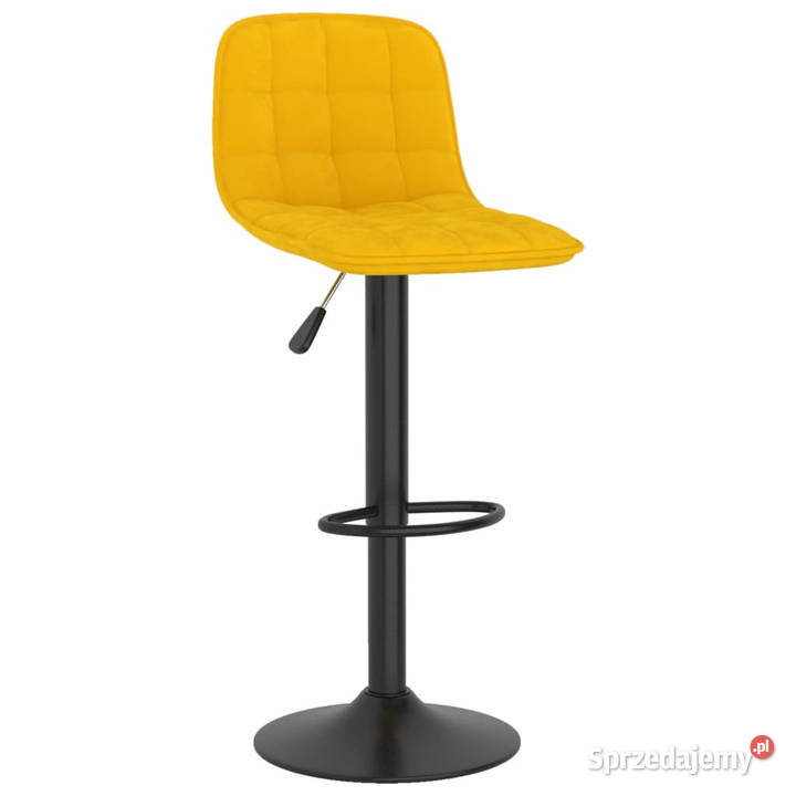 Hokery 2 żółte tapicerowane aksamitem WM333998 Warszawa