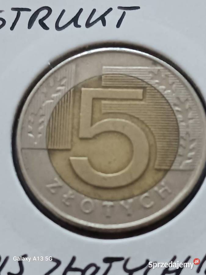 5 Złotych 1996 r Destrukt mennicy wielkopolskie Konin