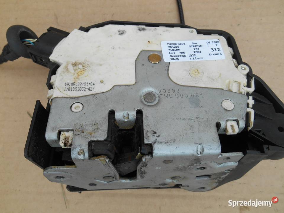 RANGE ROVER VOGUE L322 ZAMEK PRAWY PRZÓD 7 PIN osobowe wielkopolskie Zbierkowo