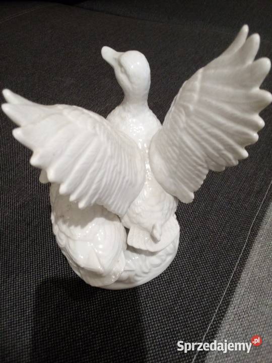 Przepiękna porcelanowa figura dwóch gęsi Częstochowa