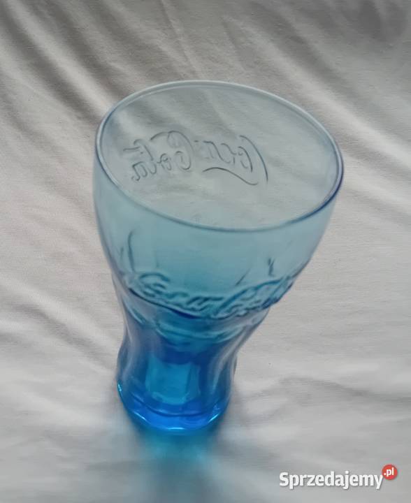 Kolekcjonerska niebieska szklanka Coca Cola Koźminek