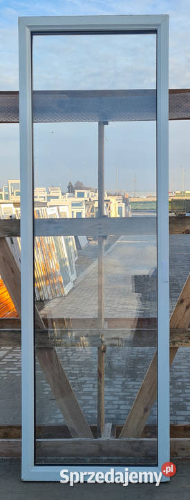 OKNA KacprzaK Witryna 74X198 FIX Używany PCV Okna ścienne
