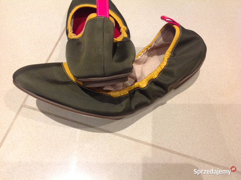 Baleriny Damskie BALLY r 37 khaki Nowa Sól sprzedam