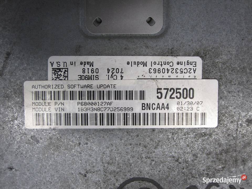 DODGE CALIBER komputer sterownik silnika Komputery Kielce