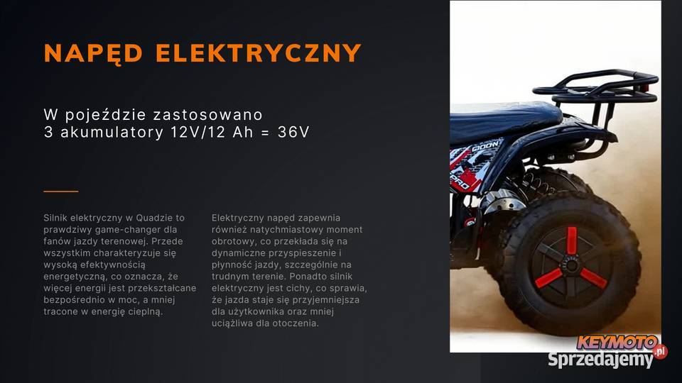 Mini Quad ATV ELEKTRYCZNY 1000W 36V HERCULES dolnośląskie Ząbkowice Śląskie