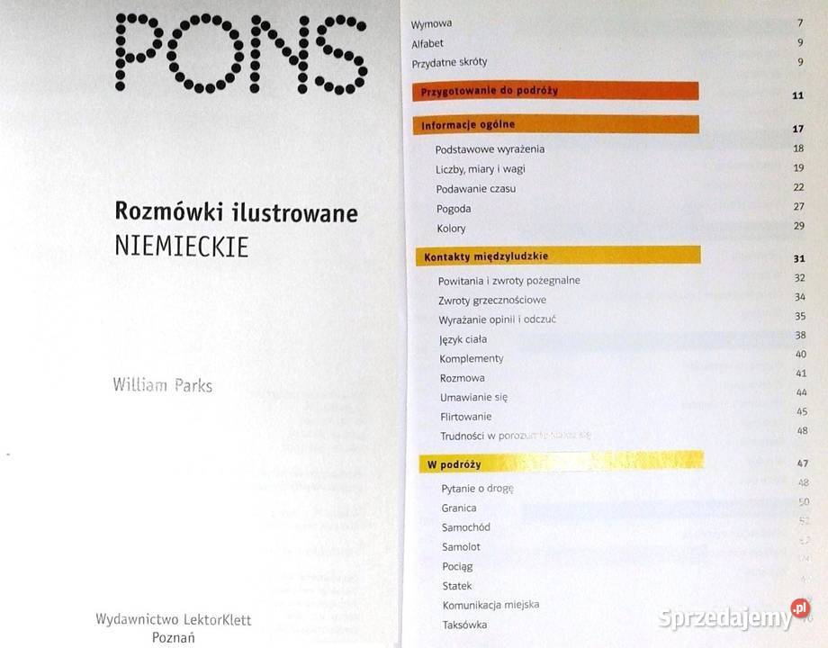 Rozmówki ilustrowane niemieckie PONS William Rok wydania 2007 Chełm