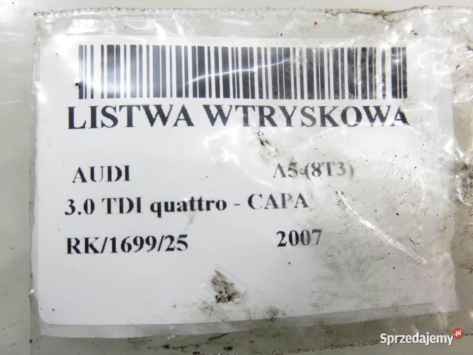 LISTWA WTRYSKOWA AUDI A5 30 TDI 059130090AJ małopolskie