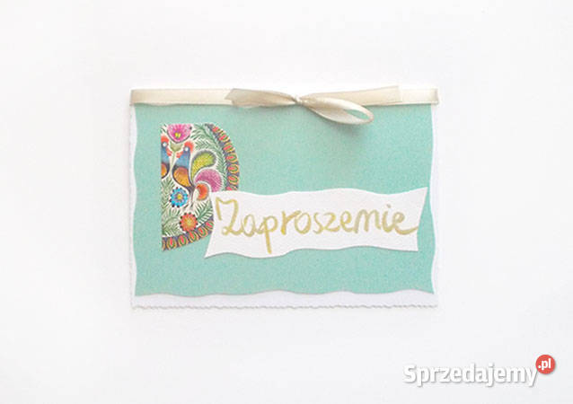 miętowe zaproszenie puste fajne zaproszenia na Rzeszów sprzedam