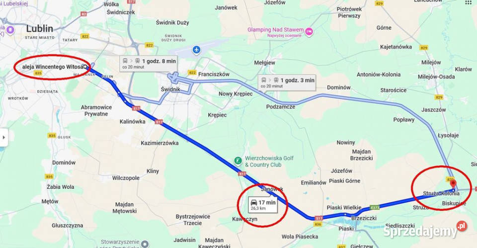 Siedlisko na działce 99a 20 minut Lublina Struża